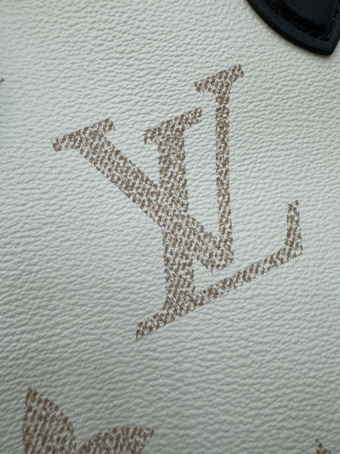 NIGO Onthego PM Louis Vuitton Women's Beige Removable Mediation Shoulder Strap Pattern Printed Leather Tote Shoulder Crossbody Shopping Bag Bags #nigo99752