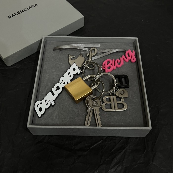 NIGO Balenciaga  Metal Keychain Fashion High Street Letter Chain Bag Hanging Decoration Accessories #nigo99575