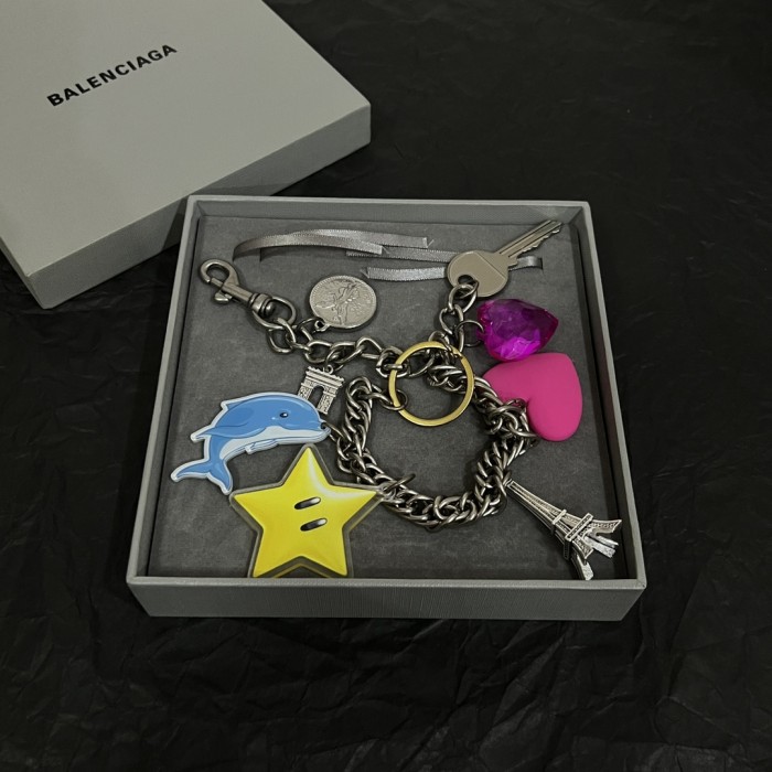 NIGO Balenciaga  Metal Keychain Fashion High Street Letter Chain Bag Hanging Decoration Accessories #nigo99575