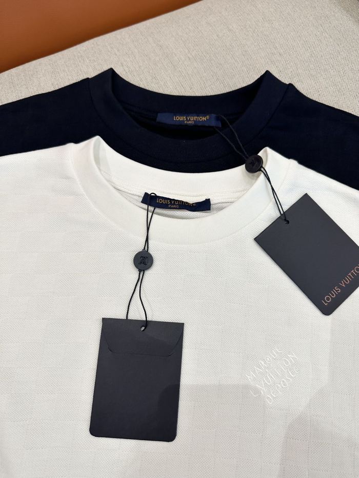 NIGO Louis Vuitton Men's Summer Solid Color Embroidered Letter Logo Round Neck Cotton Short Sleeve T-Shirt #nigo99765