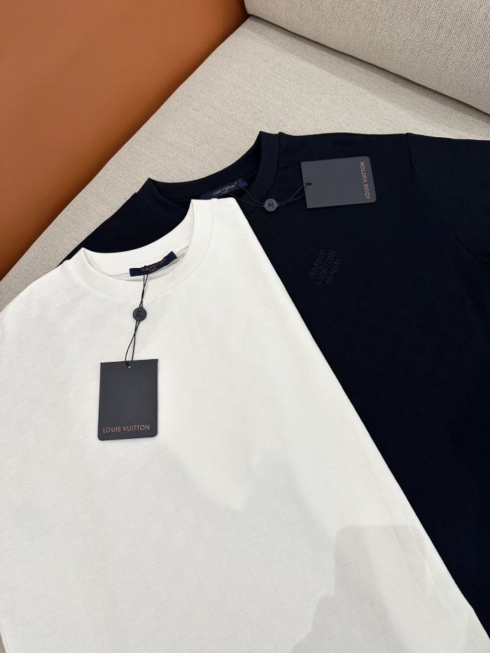 NIGO Louis Vuitton Men's Summer Solid Color Embroidered Letter Logo Round Neck Cotton Short Sleeve T-Shirt #nigo99765
