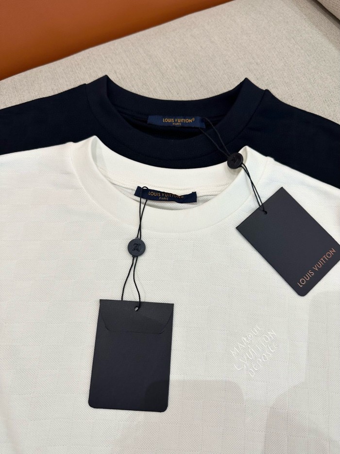 NIGO Louis Vuitton Men's Summer Solid Color Embroidered Letter Logo Round Neck Cotton Short Sleeve T-Shirt #nigo99765