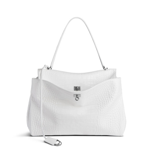 NIGO Balenciaga Women's Retro RODEO Crocodile Embossed Handbag Removable Shoulder Strap Cowhide Leather Casual Single Crossbody Bag Ngvp #nigo8444