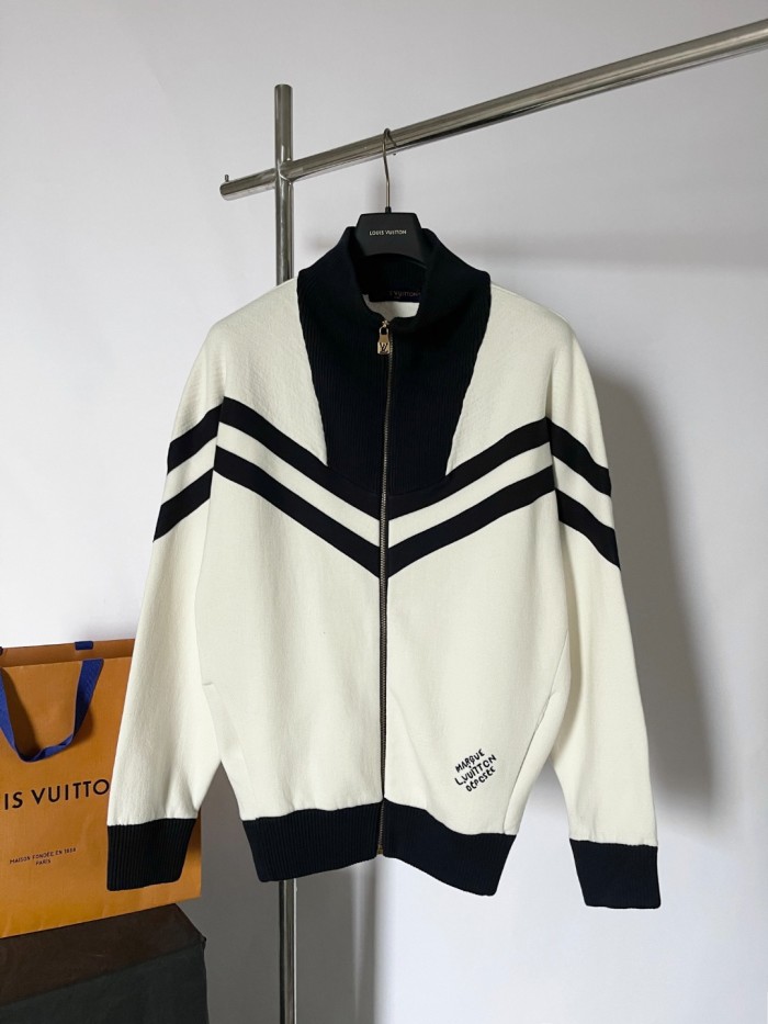 NIGO Louis Vuitton Men's Spring and Autumn Striped Letter Standing Collar Zipper Cotton Long Sleeve Jacket #nigo99767