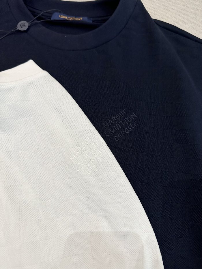 NIGO Louis Vuitton Men's Summer Solid Color Embroidered Letter Logo Round Neck Cotton Short Sleeve T-Shirt #nigo99765