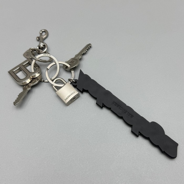 NIGO Balenciaga Men's silver (color) Letter Logo Bag Charm Keychain #nigo99513