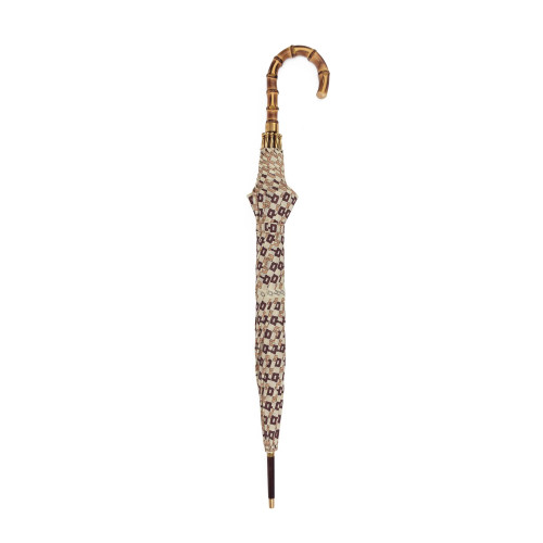 NIGO Gucci Reversible Printed Horsebit Umbrella Bamboo Long Handle Sun Umbrellas #nigo99782