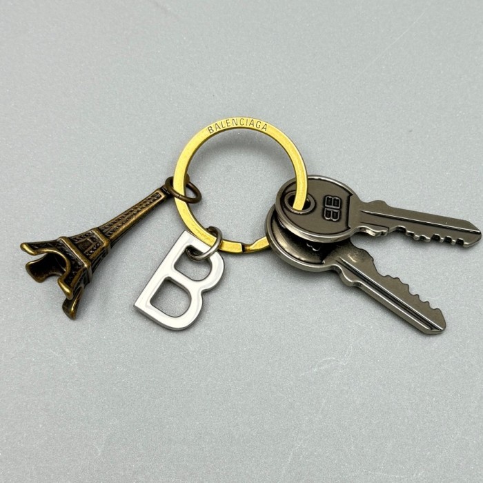 NIGO Balenciaga Metal Keychain Fashion High Street Letter Chain Bag Hanging Decoration Accessories #nigo99597