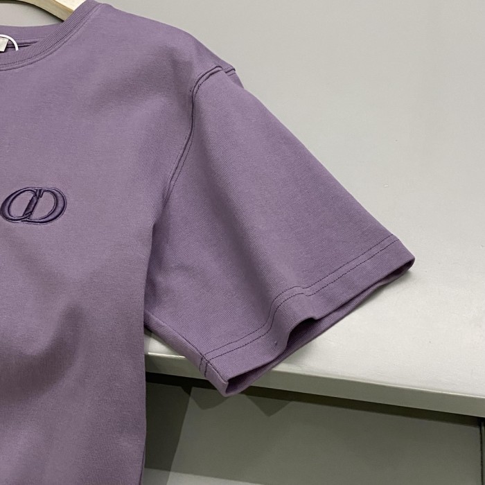 NIGO Dior Men's Summer Solid Color Embroidered Logo Round Neck Cotton Short Sleeve T-Shirt #nigo99796
