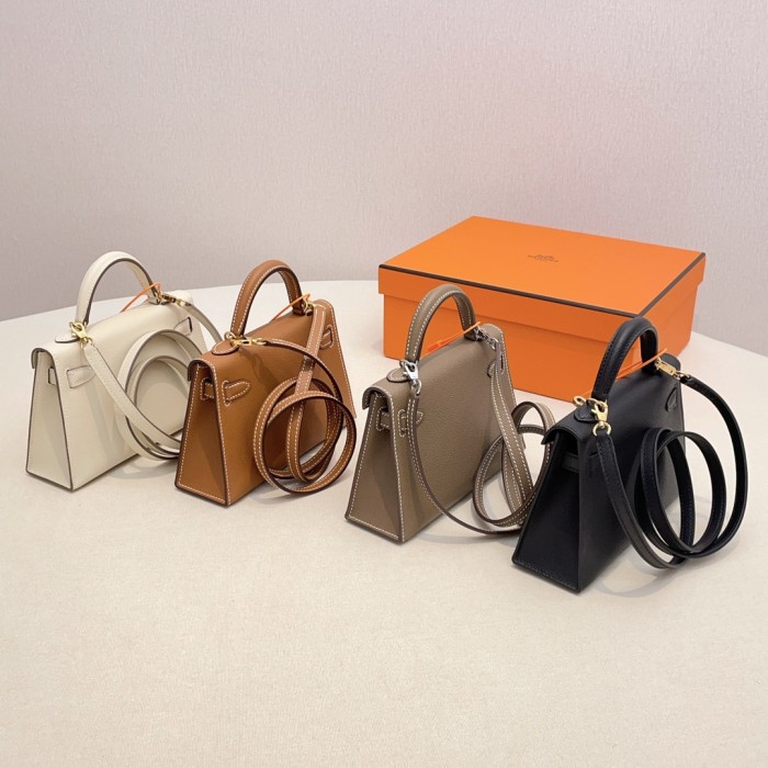 NIGO Hermes Solid Color Handbag Temperament Metal Buckle Kelly Bag Accessories #nigo99829
