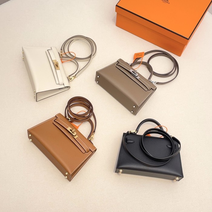 NIGO Hermes Solid Color Handbag Temperament Metal Buckle Kelly Bag Accessories #nigo99829