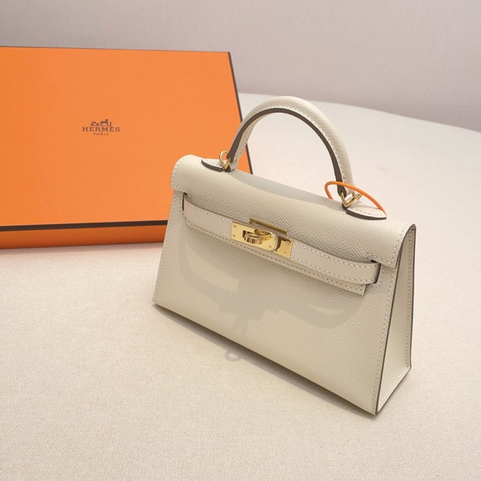 NIGO Hermes Solid Color Handbag Temperament Metal Buckle Kelly Bag Accessories #nigo99829