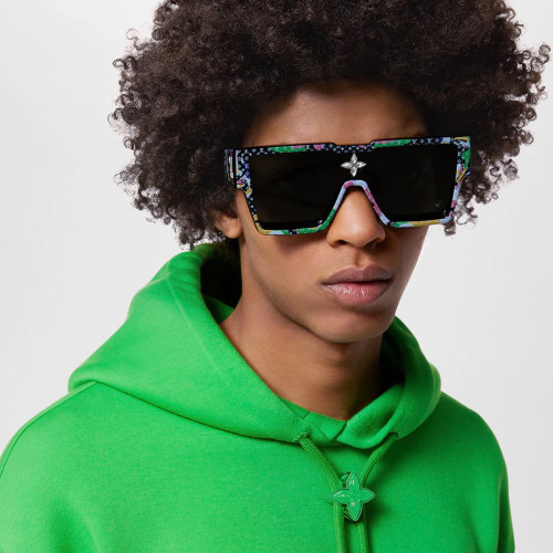 NIGO Louis Vuitton Men's And Women's Logo Textured Box Glasses Crystal Accessories Colored Luxury Sunglasses  #nigo99821