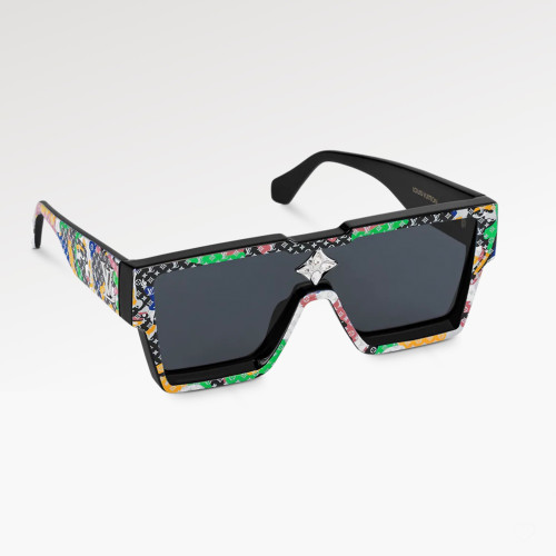 NIGO Louis Vuitton Men's And Women's Logo Textured Box Glasses Crystal Accessories Colored Luxury Sunglasses  #nigo99821