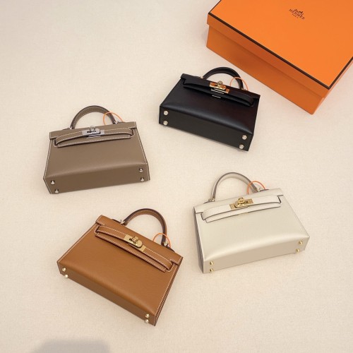 NIGO Hermes Solid Color Handbag Temperament Metal Buckle Kelly Bag Accessories #nigo99829
