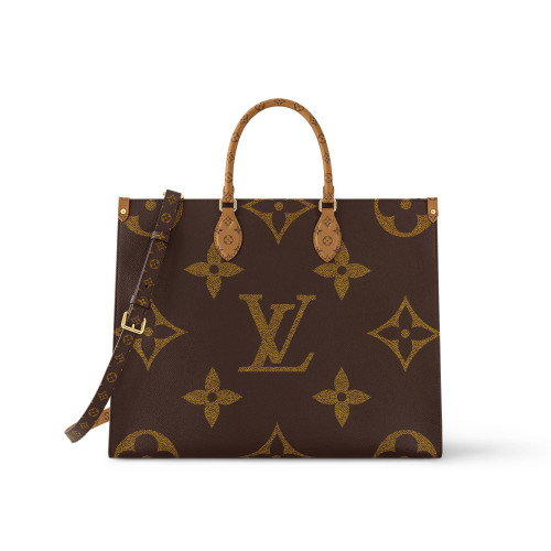 NIGO Louis Vuitton OnTheGo Voyage Women's Brown Old Flower Full Printing Removable Adjustable Shoulder Strap Coated Canvas Splicing Cowhide Tote Bag Shopping Bags Shoulder Crossbody Handbags #nigo99798