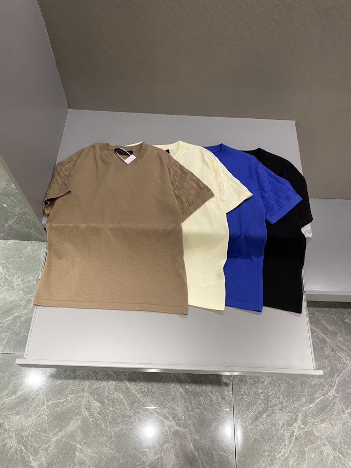 NIGO Louis Vuitton Men's Summer Solid Color Logo Jacquard Round Neck Cotton Short Sleeve T-Shirt #nigo99834