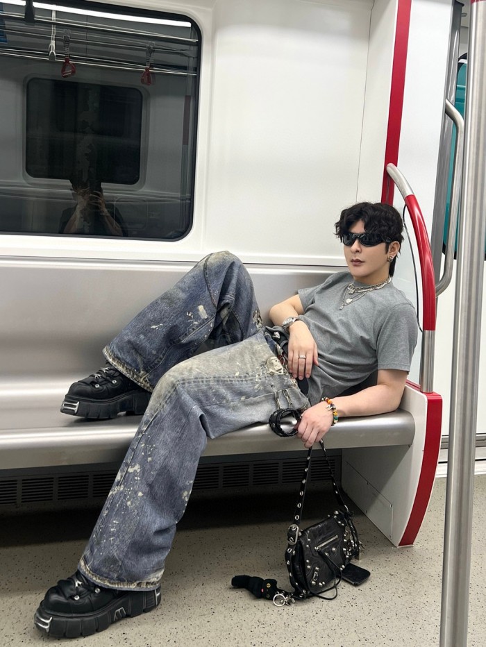 NIGO Acne Studios Men's And Women's 3DPrinted Pattern Loose Low Waisted Casual Wide Leg Solid Color Denim Pants Ngvp #nigo8513