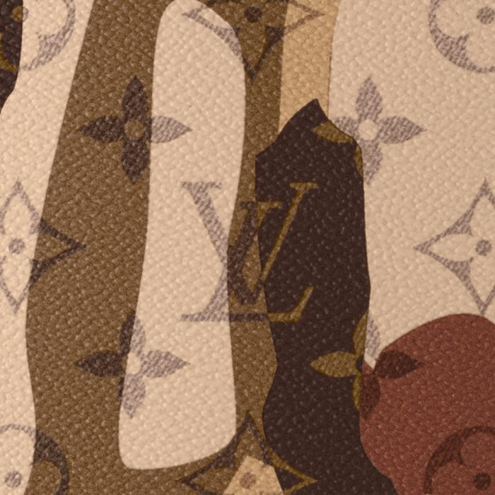 NIGO Louis Vuitton Sac Plat NV Men's Brown Adjustable Removable Shoulder Strap Pattern Printed Coated Canvas and Cowhide Handbag Bag Bags #nigo99862