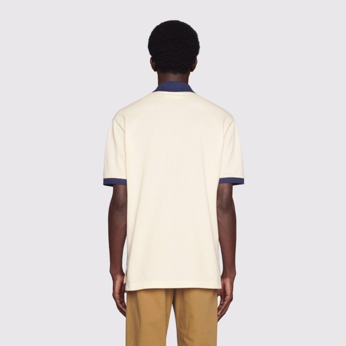 NIGO Gucci Men's Summer Decorated Interlocking Double G Label Stretch Cotton Polo Shirt Short Sleeve T-Shirt #nigo99859