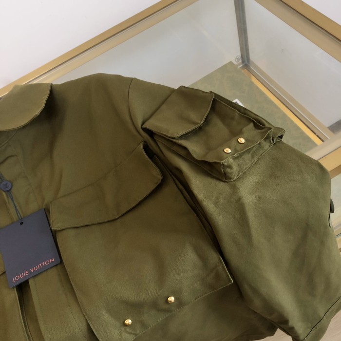 NIGO Louis Vuitton Men's Fall And Winter Brown Monogrammed Studded Cotton Single Breasted Long Sleeved Jacket #nigo99882