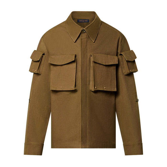 NIGO Louis Vuitton Men's Fall And Winter Brown Monogrammed Studded Cotton Single Breasted Long Sleeved Jacket #nigo99882