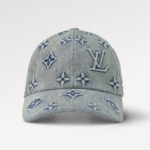 NIGO Louis Vuitton Monogram Washed Denim Hat Leather Buckle Fashion Casual Cool Versatile Baseball Hat #nigo71283