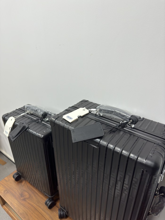 NIGO Fendi Men's and Women's Black Checked Case Trolley Luggage Box #nigo99896