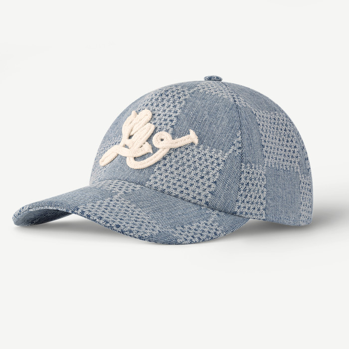 NIGO Louis Vuitton Damier Denim 3d Hat Checkered Color Block Fashion Casual Cool Versatile Baseball Hat #nigo71284