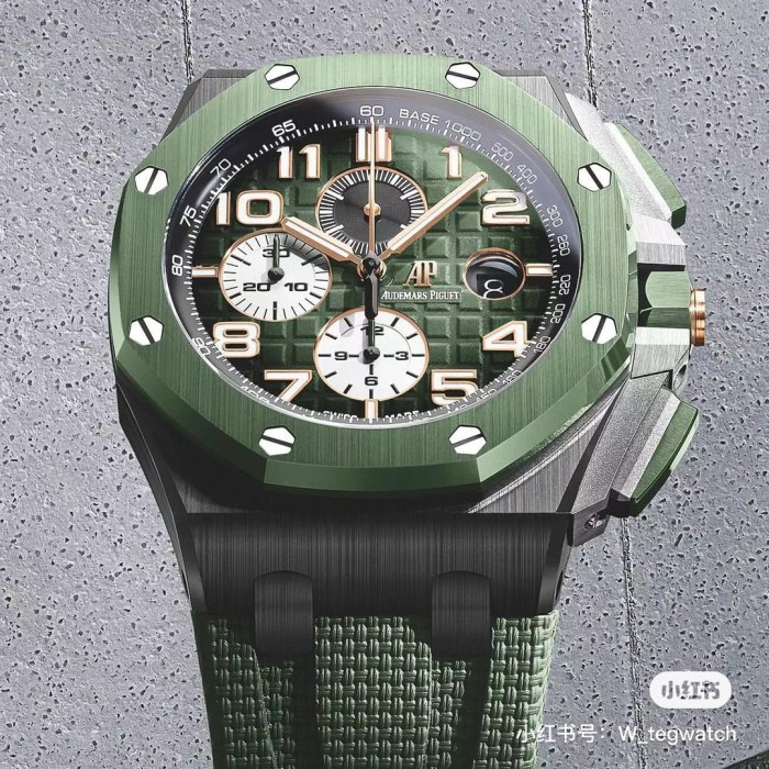 NIGO Audemars Piguet Men's Green Automatic Mechanical Movement Steel Case Royal Oak Watch #nigo99897