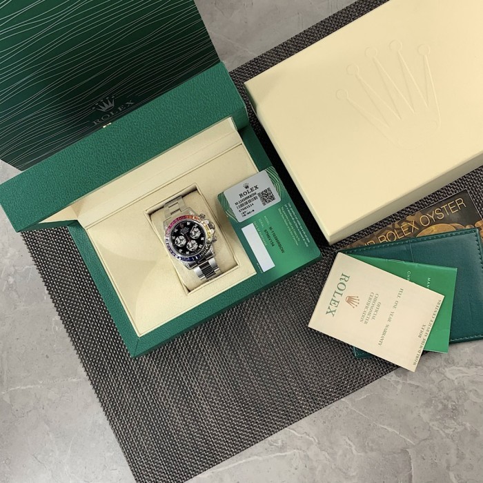 NIGO Rolex Men's and Women's Colorful Crystal Diamonds Steel Strap Waterproof Watch #nigo99898