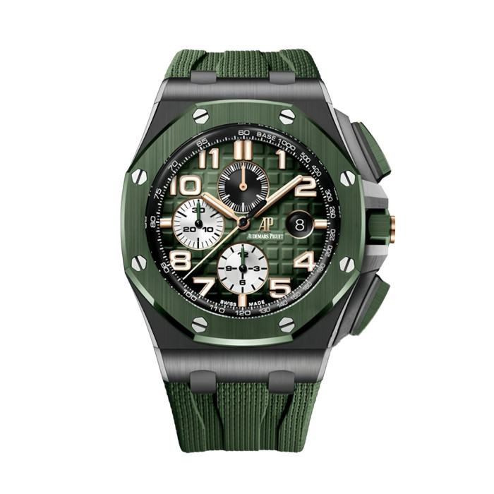 NIGO Audemars Piguet Men's Green Automatic Mechanical Movement Steel Case Royal Oak Watch #nigo99897