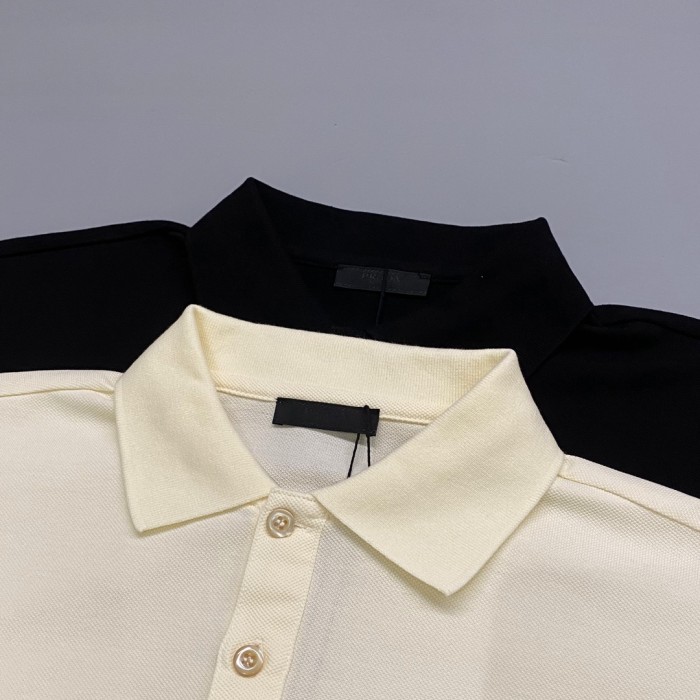 NIGO Prada Men's Summer Solid Color Metal Logo Cotton Polo Shirt Short Sleeve T-Shirt #nigo99913