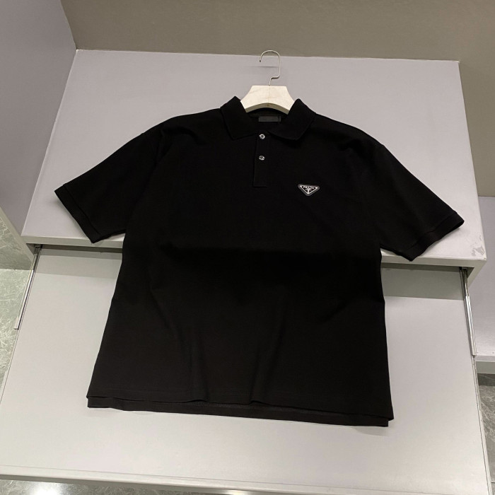 NIGO Prada Men's Summer Solid Color Metal Logo Cotton Polo Shirt Short Sleeve T-Shirt #nigo99913