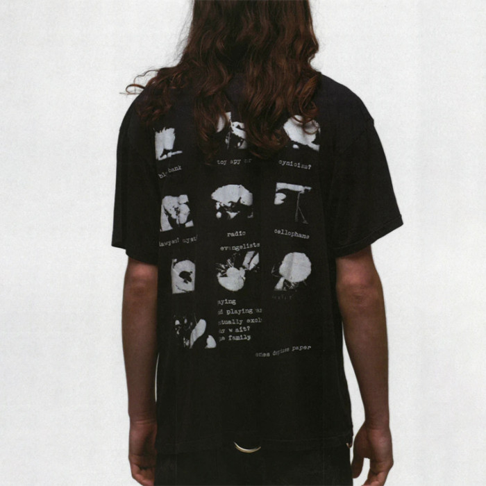 NIGO Enfants Riches Deprimes Men's Summer Washed Pattern Letter Print Round Neck Cotton Fitted Short Sleeve T-Shirt Ngvp #nigo8586