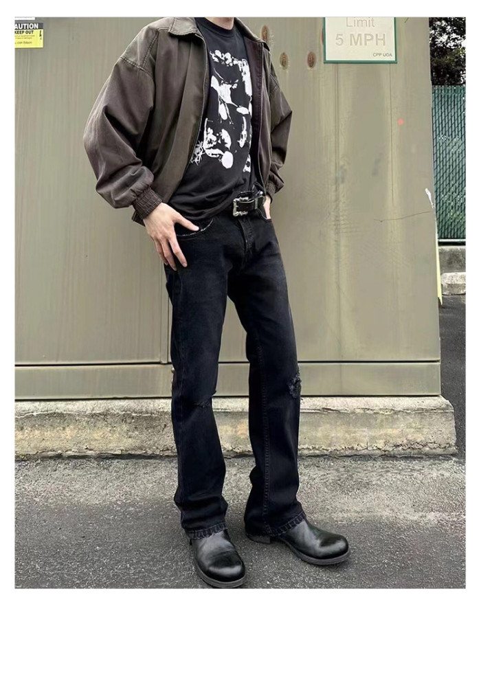 NIGO Enfants Riches Deprimes Men's Summer Washed Pattern Letter Print Round Neck Cotton Fitted Short Sleeve T-Shirt Ngvp #nigo8586