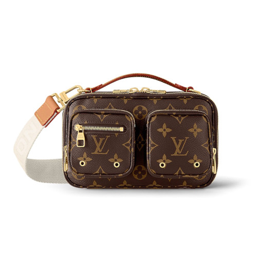 NIGO Louis Vuitton Men's and Women's Brown Old Flower Full Print Adjustable Removable Shoulder Strap Coated Canvas Spell Cowhide Camera Bag Shoulder Crossbody Bags #nigo99932