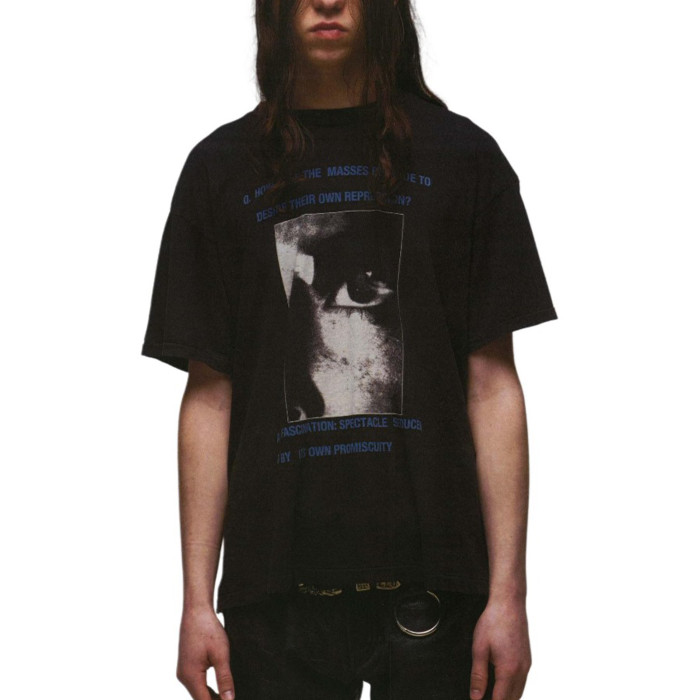 NIGO Enfants Riches Deprimes Men's Summer Washed Pattern Letter Print Round Neck Cotton Fitted Short Sleeve T-Shirt Ngvp #nigo8586