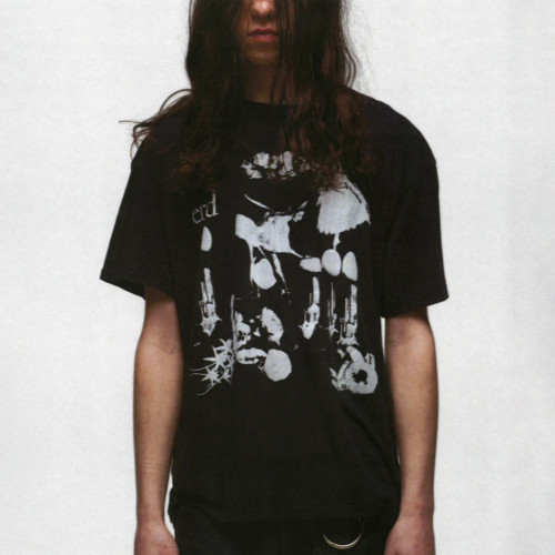 NIGO Enfants Riches Deprimes Men's Summer Washed Pattern Letter Print Round Neck Cotton Fitted Short Sleeve T-Shirt Ngvp #nigo8586