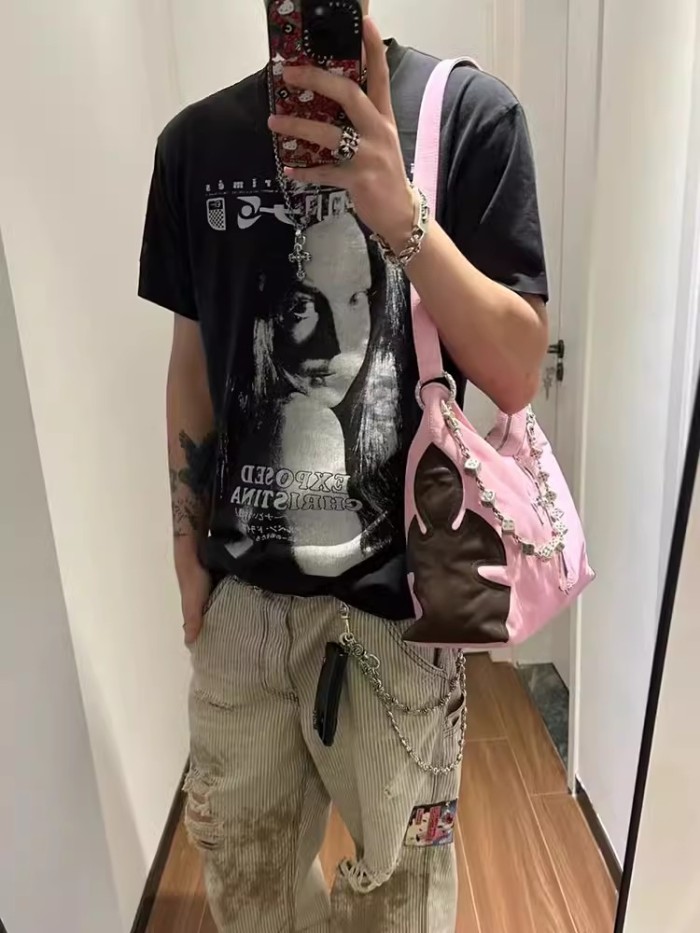 NIGO Enfants Riches Deprimes Men's Summer Washed Pattern Letter Print Round Neck Cotton Fitted Short Sleeve T-Shirt Ngvp #nigo8586