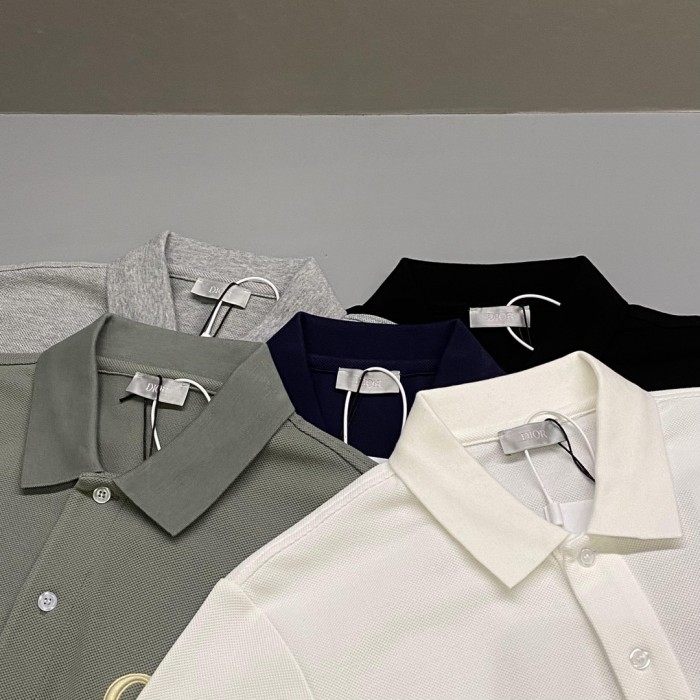 NIGO Dior Men's Summer Solid Color Logo Letter Embroidered Polo Shirt Short Sleeve T-Shirt #nigo99929