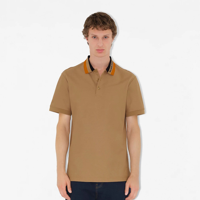 NIGO Burberry Men's Summer Solid Logo Colorblocking Lapel Cotton Straight Short Sleeve Polo Shirt #nigo99963