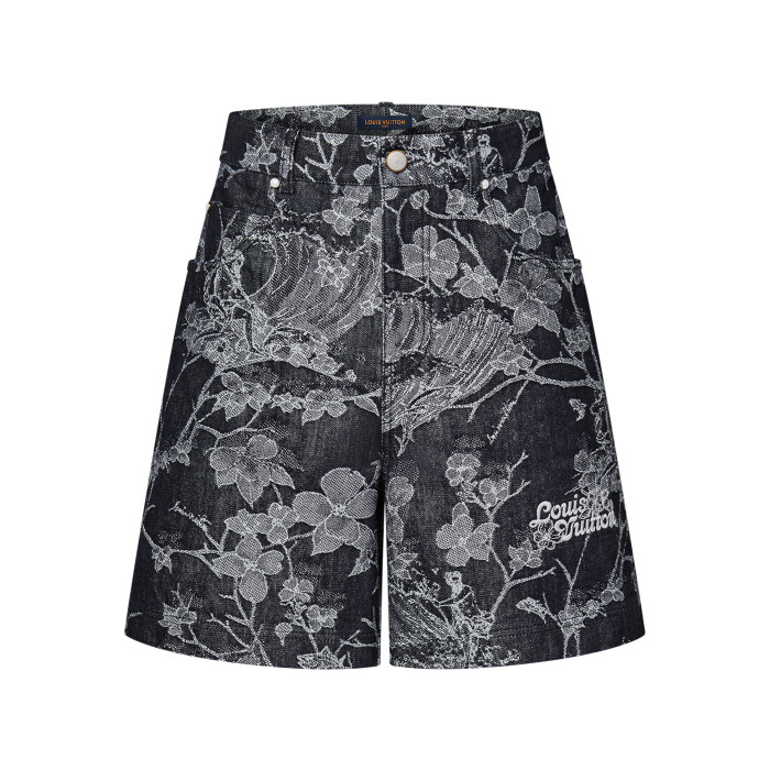 NIGO Louis Vuitton Men's Summer Botanical Print Full Print Lapel Single Breasted Short Sleeve Shirt Button Down Shorts Suit Set #nigo99966