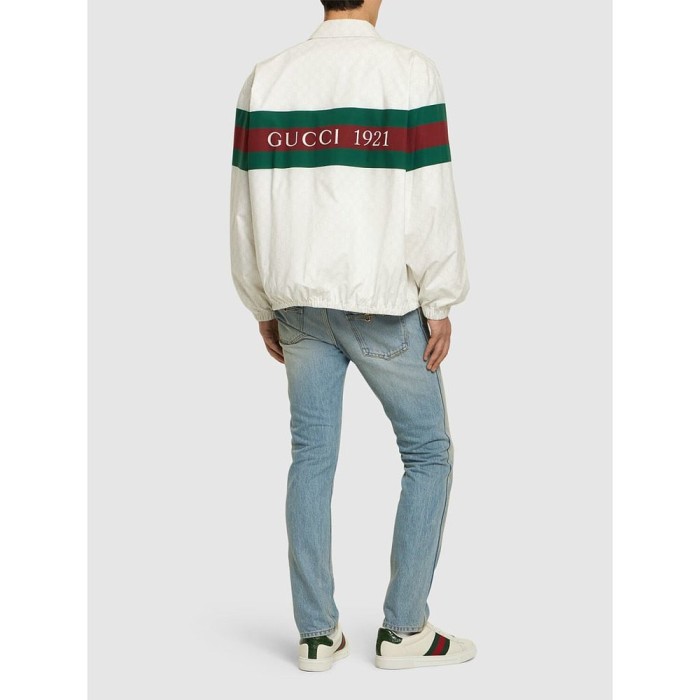 NIGO Gucci Men's Spring and Autumn GG Printed Cotton Colorful Webbing Standing Collar Zipper Casual Long Sleeve Sports Jacket #nigo99962