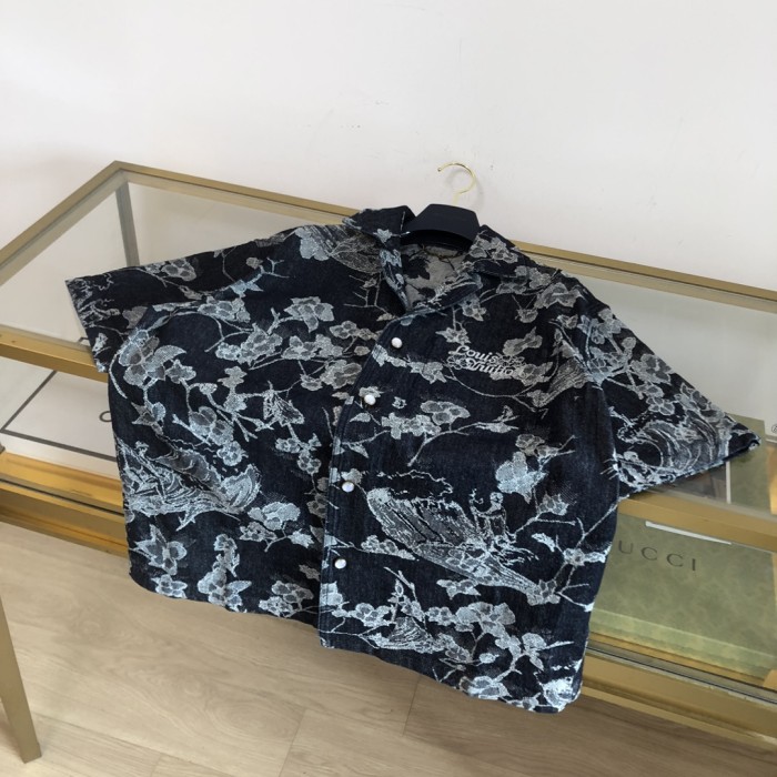 NIGO Louis Vuitton Men's Summer Botanical Print Full Print Lapel Single Breasted Short Sleeve Shirt Button Down Shorts Suit Set #nigo99966