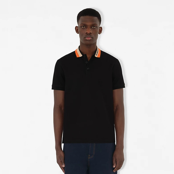 NIGO Burberry Men's Summer Solid Logo Colorblocking Lapel Cotton Straight Short Sleeve Polo Shirt #nigo99963