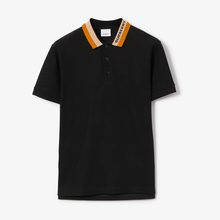 NIGO Burberry Men's Summer Solid Logo Colorblocking Lapel Cotton Straight Short Sleeve Polo Shirt #nigo99963