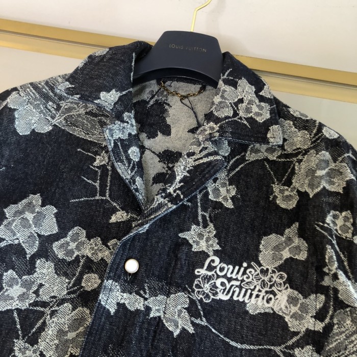 NIGO Louis Vuitton Men's Summer Botanical Print Full Print Lapel Single Breasted Short Sleeve Shirt Button Down Shorts Suit Set #nigo99966