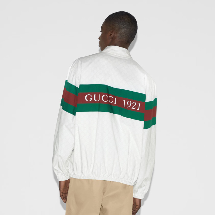 NIGO Gucci Men's Spring and Autumn GG Printed Cotton Colorful Webbing Standing Collar Zipper Casual Long Sleeve Sports Jacket #nigo99962
