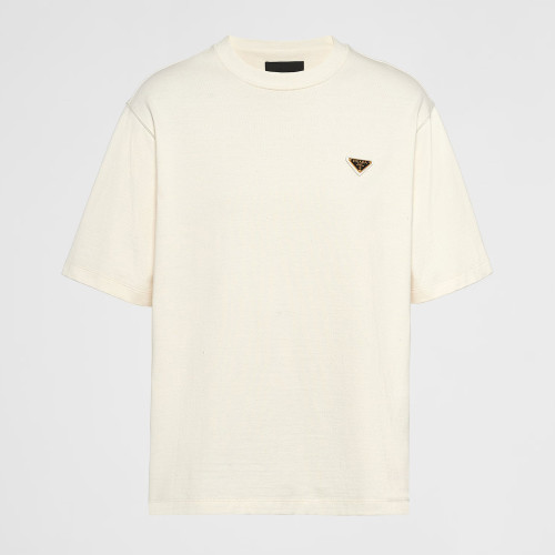 NIGO Prada Men's Summer White Cotton Round Neck Regular Fit Short Sleeve T-Shirt #nigo99967
